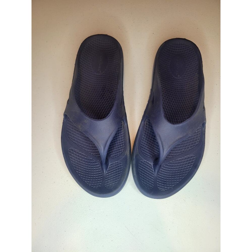 Oofos Unisex OOriginal Blue Slip On Thong Sandals Size M 9 W 11| Comfort Support
